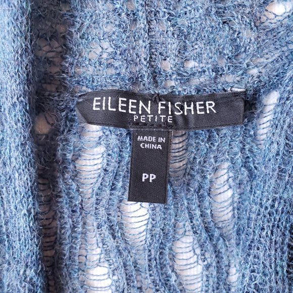 Eileen Fisher Baby Alpaca Open Front Knit Lightweight Cardigan - Picture 3 of 8